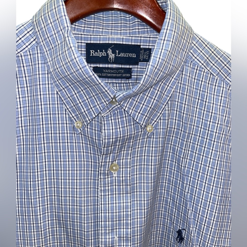 Ralph Lauren Blue Plaid Men's Shirt